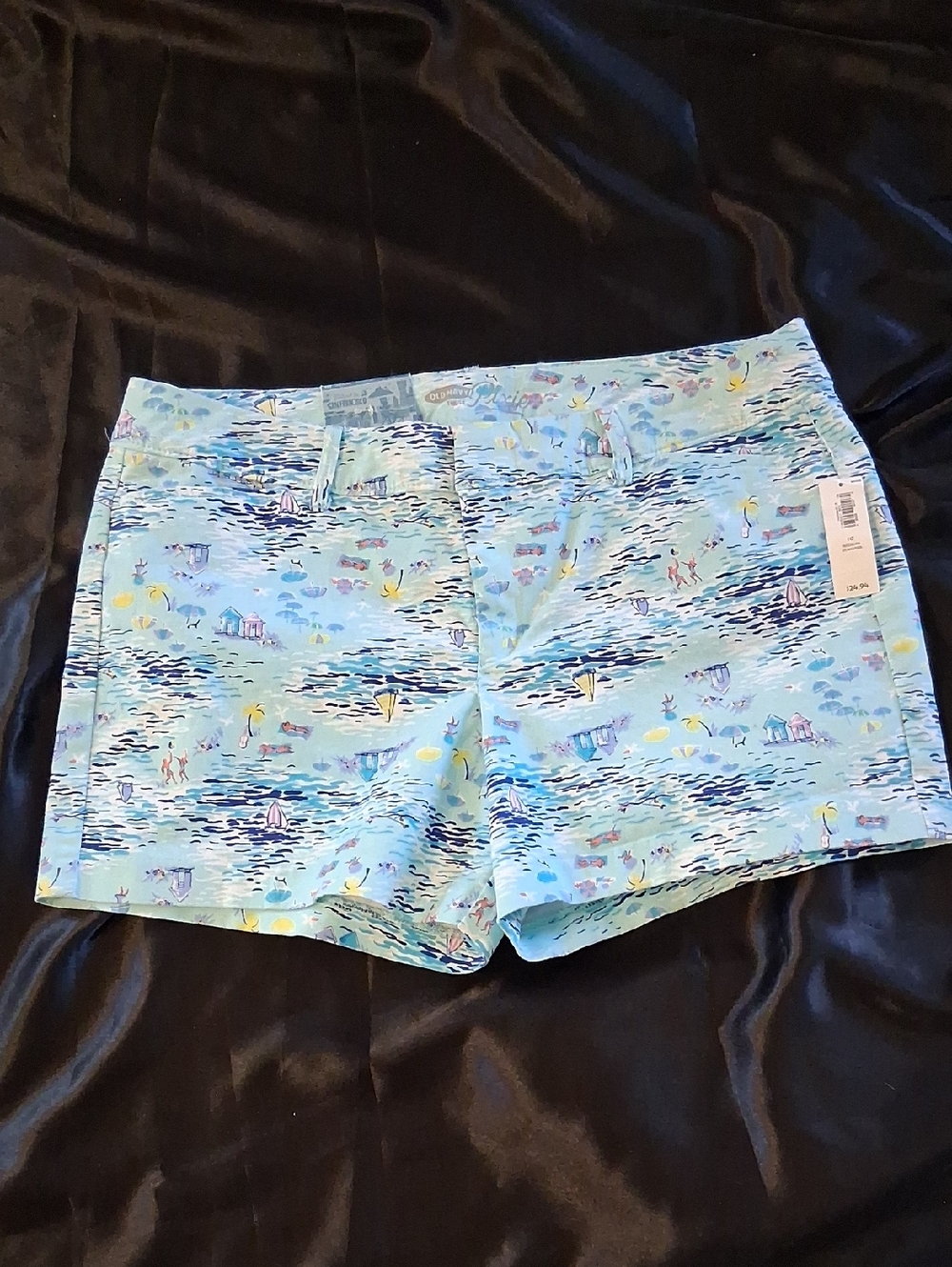 Old Navy Light Blue Printed Women’s Shorts with Nautical Motif